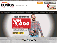 Tablet Screenshot of fusionstone.ca